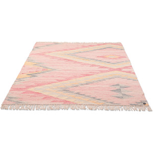 TOM TAILOR HOME Vloerkleed Vintage ZigZag met de hand geweven, met franje, boho-stijl