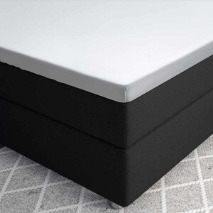 Topper Hoeslaken - Satijn - 90x200cm - Wit - Primaviera Deluxe - Dekbed-Discounter.nl