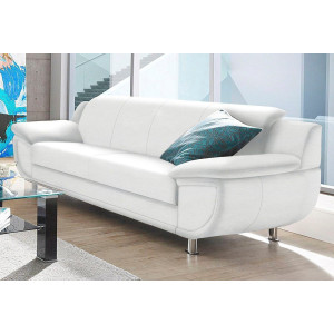 TRENDMANUFAKTUR 3-zitsbank Rondo, breedte 207 cm, brede armleuningen, chromen poten Big-sofa optioneel met bonnellvering, in verschillende bekledingen bestelbaar