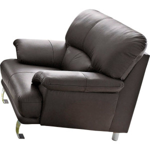 TRENDMANUFAKTUR Fauteuil Cecilia, loungestoel in Italiaans design, hoog zitcomfort comfortabele armleuningen en rugverwerking, aantrekkelijke metalen voet (set)