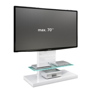 Tv-meubel Marino Max van 134 cm hoog in hoogglans Wit