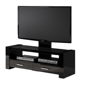 Tv-meubel Monaco 138 cm breed in hoogglans zwart