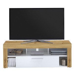 Tv-meubel Raymond 150 cm breed in artisan eiken met wit