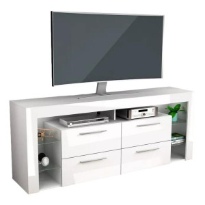 Tv-meubel Raymond met 4 lade 180 cm breed hoogglans wit