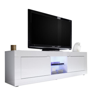 Tv-meubel Basic 181 cm breed in hoogglans wit