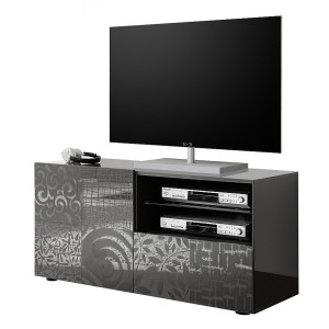 Tv-meubel Miro 121 cm breed in hoogglans antraciet