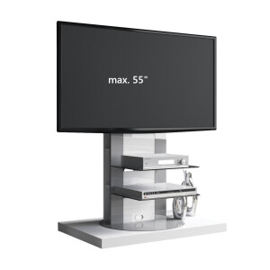 Tv-meubel Roma 2 - 126 cm hoog in hoogglans wit