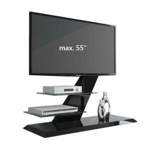 Tv-meubel Vento 110 cm breed - Hoogglans Zwart