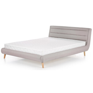 Tweepersoonsbed Elanda 140x200 cm in lichtgrijs