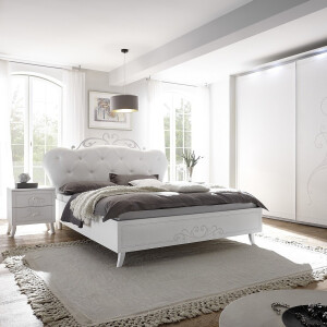 Tweepersoonsbed Nivea 180x200 cm mat wit
