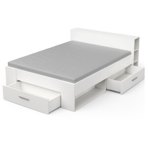 Tweepersoonsbed Pocket 140x190 cm wit