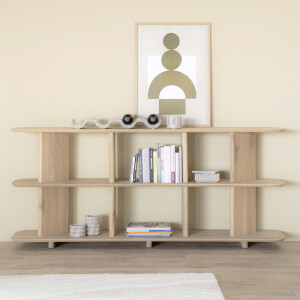 Eleonora Wandrek / Dressoir 'Ty' Eiken, 180cm, kleur Naturel