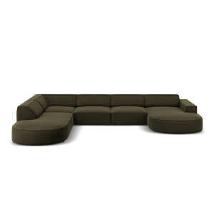 U-bank Jodie velvet Chaise longue links | Micadoni Limited Edition