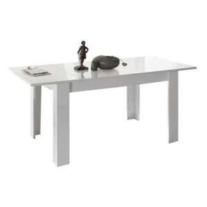 Uitschuifbare eettafel Amalfi 137 tot 185 cm hoogglans wit