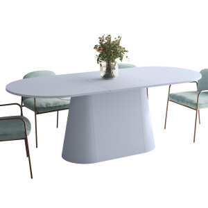 Uitschuifbare eettafel Capitolo 160-208 cm blauw mat