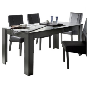 Uitschuifbare eettafel Dama 137 tot 185 cm - Hoogglans grijs
