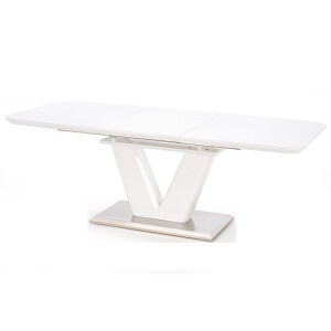 Uitschuifbare eettafel Mistral 160 tot 220 cm breed hoogglans wit