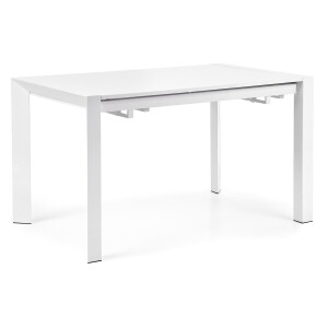 Uitschuifbare eettafel Stanford 130 tot 250 cm breed in wit