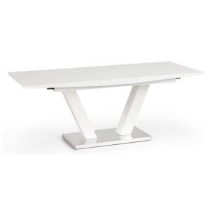Uitschuifbare eettafel Vision 160 tot 200 cm breed in wit