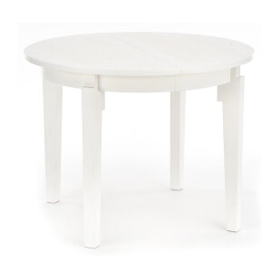 Uitschuifbare ronde eettafel Sorbus 100 cm breed in wit