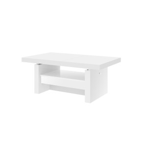 Uitschuifbare salontafel Aversa 120 tot 170 cm breed - Hoogglans Wit