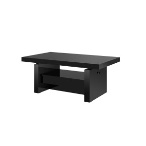Uitschuifbare salontafel Aversa 120 tot 170 cm breed - Hoogglans zwart