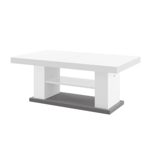 Uitschuifbare salontafel Matera 120 tot 170 cm breed - Hoogglans Wit