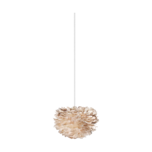 Eos Micro hanglamp light brown - met koordset wit - Ø 22 cm