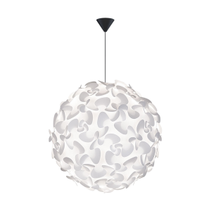 Lora X-Large hanglamp white - met koordset zwart - Ø 75 cm