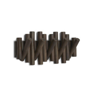 Umbra Picket handdoekhaak 38x17x4cm Dennenhout Verouderd walnoot 1011471-746