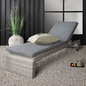 Nohr Ligbed 'Kha' Wicker, kleur Grijs