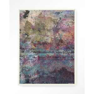 Urban Cotton Wandkleed 'Birch Tree Autumn 2' 145 x 190cm in Floating Frame - off white