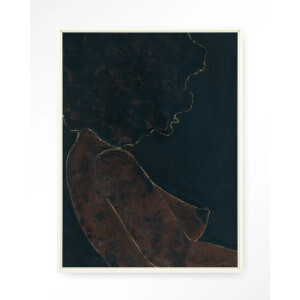 Urban Cotton Wandkleed 'Cococure' 110 x 145cm in Floating Frame - off white