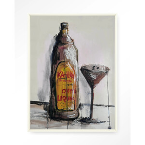 Urban Cotton Wandkleed 'Friday Night' 110 x 145cm in Floating Frame - off white