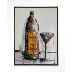 Urban Cotton Wandkleed 'Friday Night' 145 x 190cm in Floating Frame - black