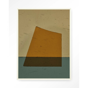 Urban Cotton Wandkleed 'Geen Beige' 80 x 110cm in Floating Frame - off white