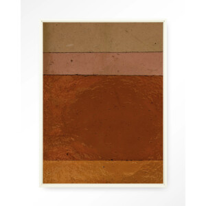 Urban Cotton Wandkleed 'Geen Bruin Roze Achtig' 80 x 110cm in Floating Frame - off white