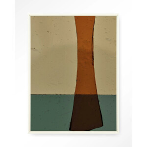Urban Cotton Wandkleed 'Geen Mosterd' 145 x 190cm in Floating Frame - off white