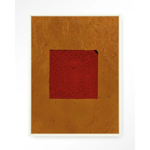 Urban Cotton Wandkleed 'Geen Rood' 145 x 190cm in Floating Frame - off white