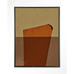 Urban Cotton Wandkleed 'Geen Soort Van Oranje' 80 x 110cm in Floating Frame - black