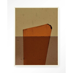 Urban Cotton Wandkleed 'Geen Soort Van Oranje' 80 x 110cm in Floating Frame - off white