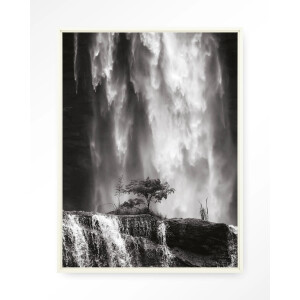 Urban Cotton Wandkleed 'Germinate' 145 x 190cm in Floating Frame - off white
