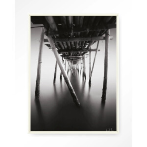 Urban Cotton Wandkleed 'Underworld' 80 x 110cm in Floating Frame - off white