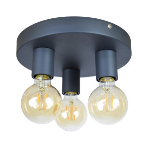 Urban Interiors plafondlamp 'Triple' Ø25cm, kleur Vintage Black