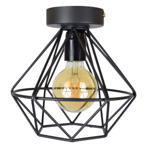 Urban Interiors plafondlamp 'Wire' Ø22cm, kleur Vintage Black