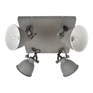 Urban Interiors Stoere spot 'Industrial' 4-lichts, kleur Vintage Grey