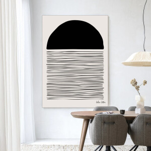 Urban Cotton Wandkleed 'Element' 80 x 110cm in Frame - black
