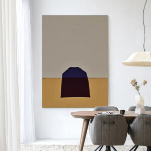 Urban Cotton Wandkleed 'Geen Paars' 110 x 145cm in Frame - black