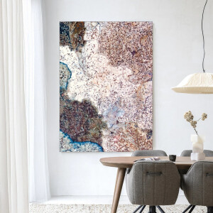Urban Cotton Wandkleed 'Growing Stone' 110 x 145cm in Frame - black