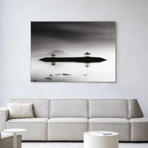 Urban Cotton Wandkleed 'Harmony Bali' 110 x 145cm in Frame - black
